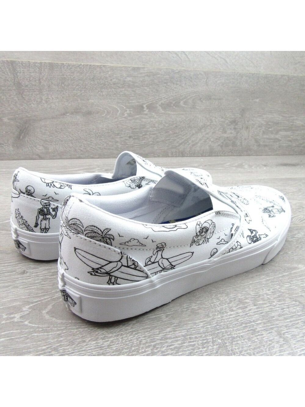Vans Classic Slip On Low Tide True White Shoes Men's Size 9.5 NEW - Picture 7 of 14